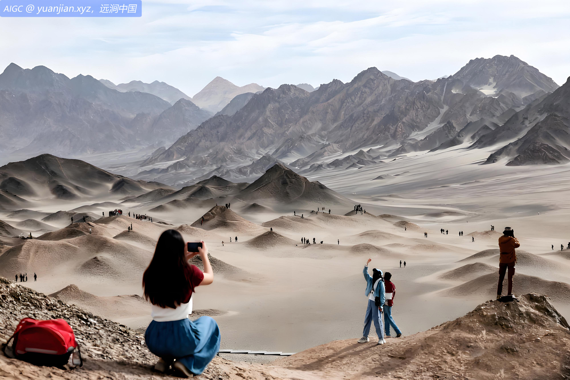 青海黑独山，黑色砂石覆盖戈壁，宛如外星世界。