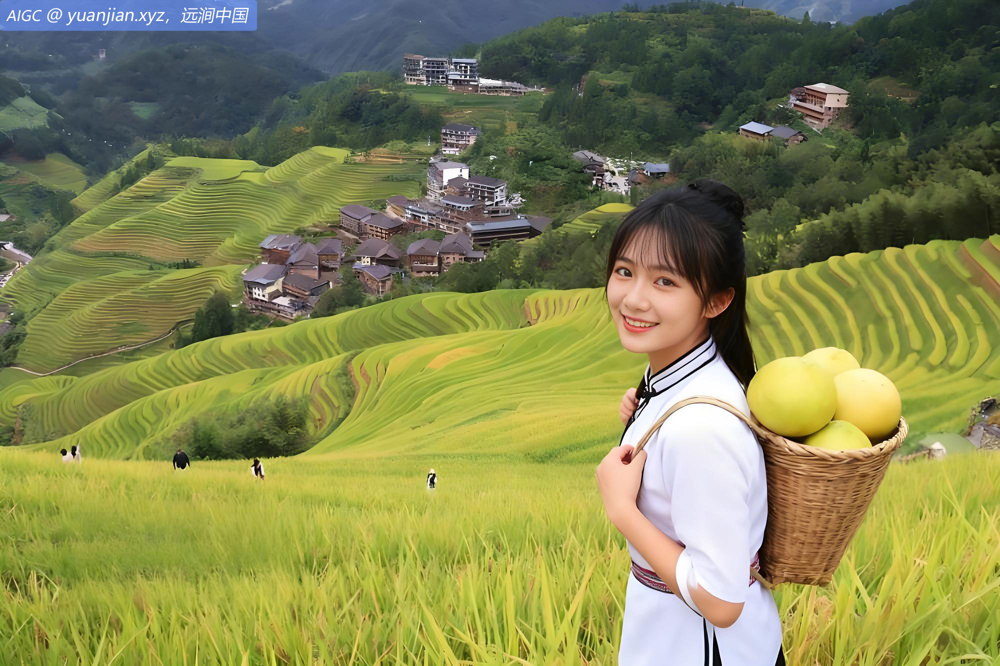 广西龙脊梯田与云雾山景美丽壮阔，“丰”景如画。