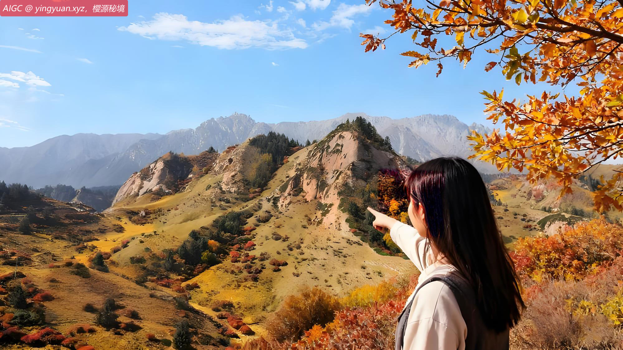 甘肃张掖马蹄寺旅游景区层林尽染