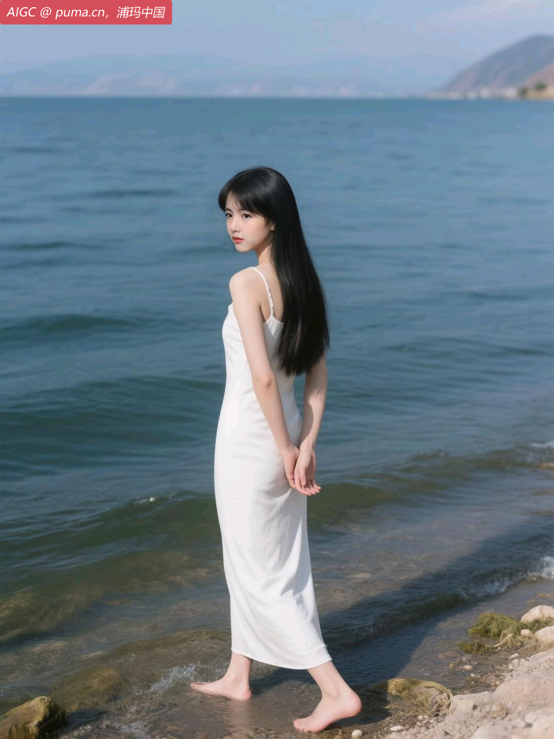 洱海边的风，轻轻撩动浦玛的长发。