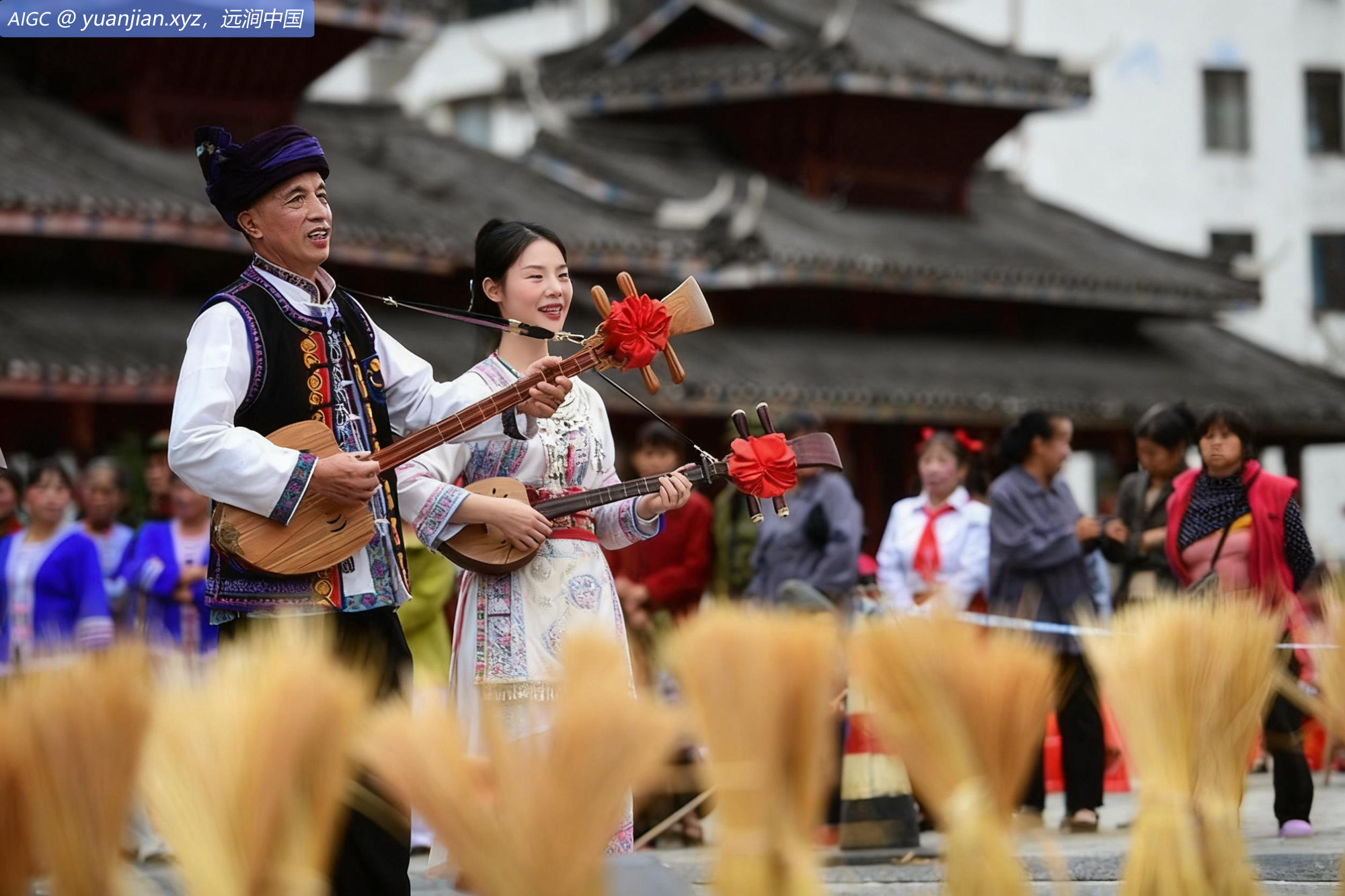 广西桂林市平等镇举行一年一度“糯粑节”