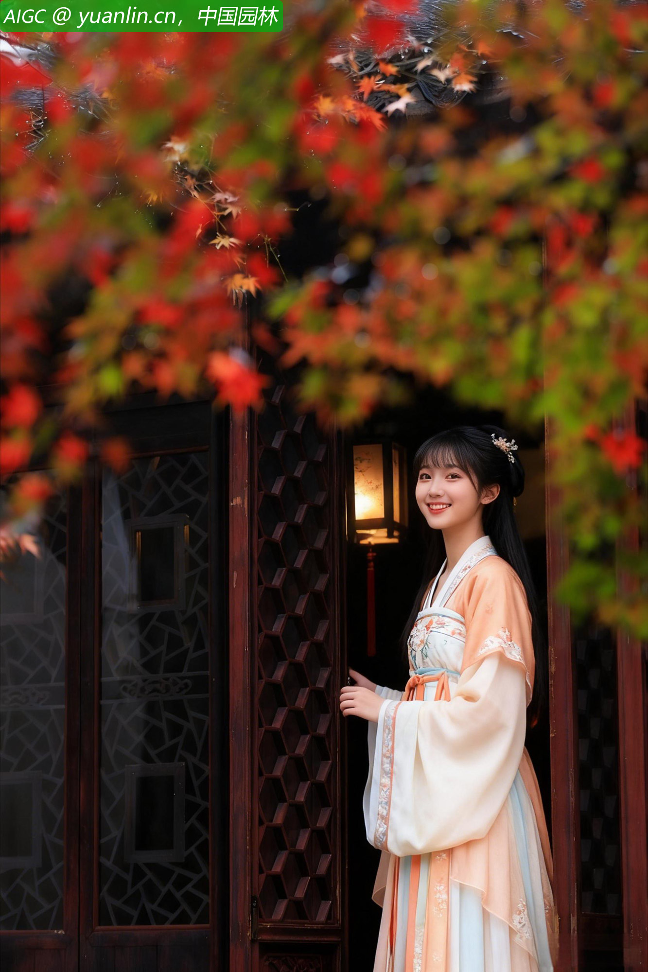 苏州艺圃的秋，是红枫燃起的诗。