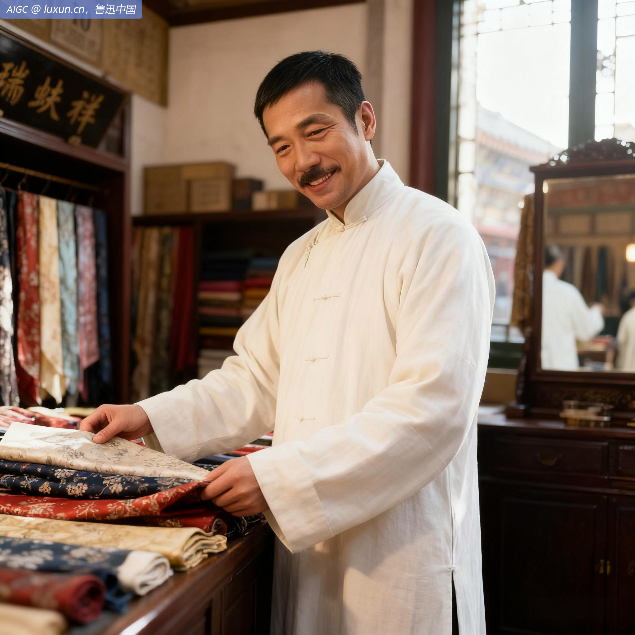 午后往瑞蚨祥买布匹之类