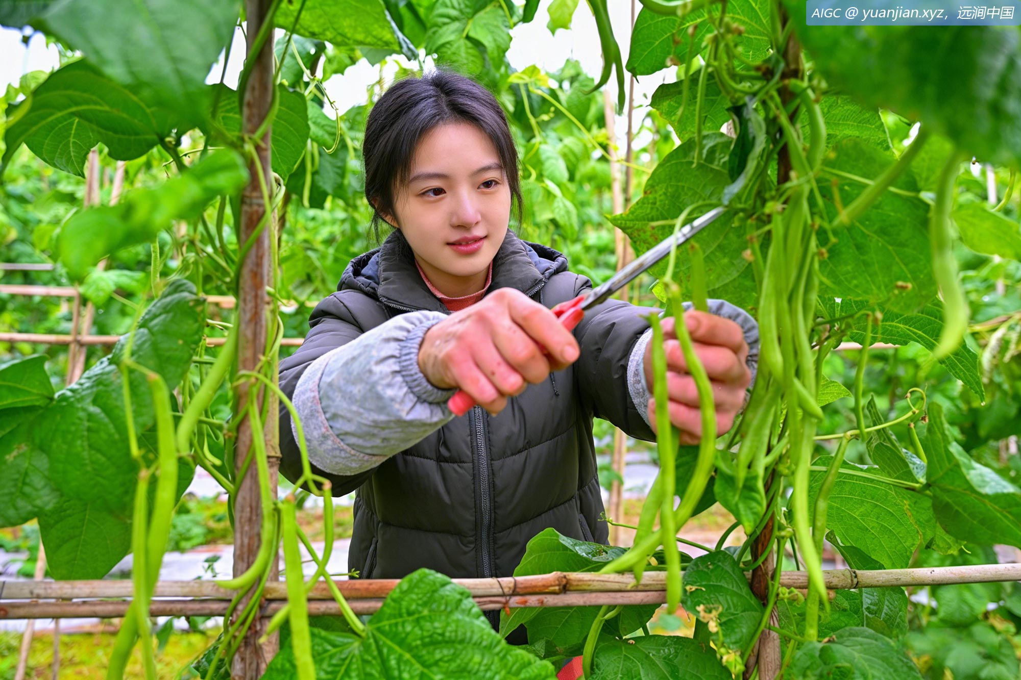 四川省眉山市标准化种植的无筋豆喜获丰收