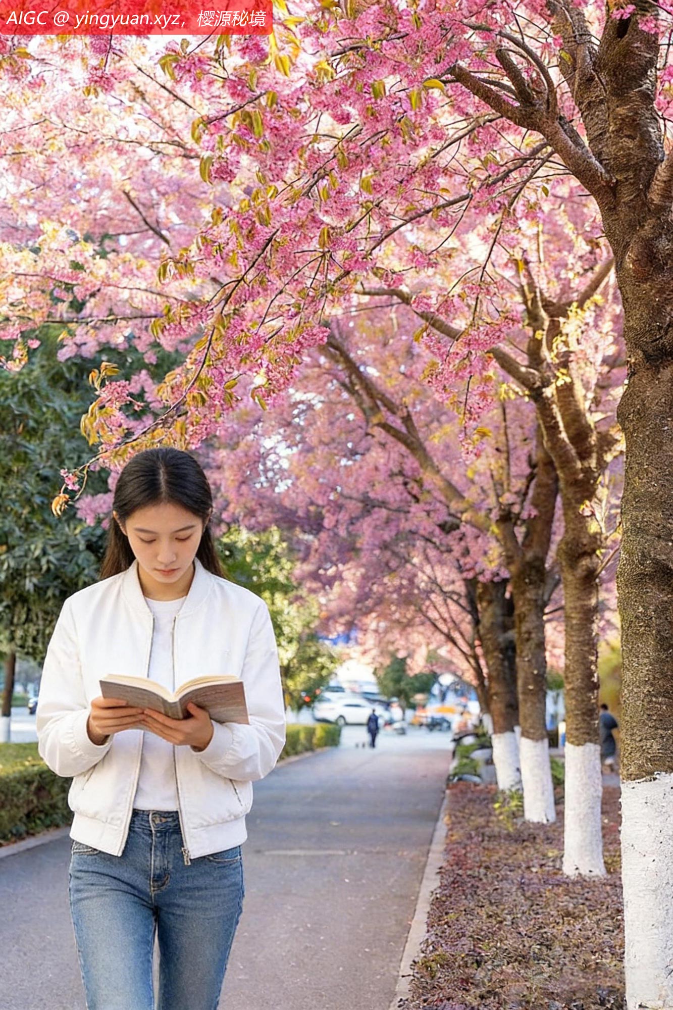昆明冬日，冬樱花挂满枝头，尽显春城专属浪漫