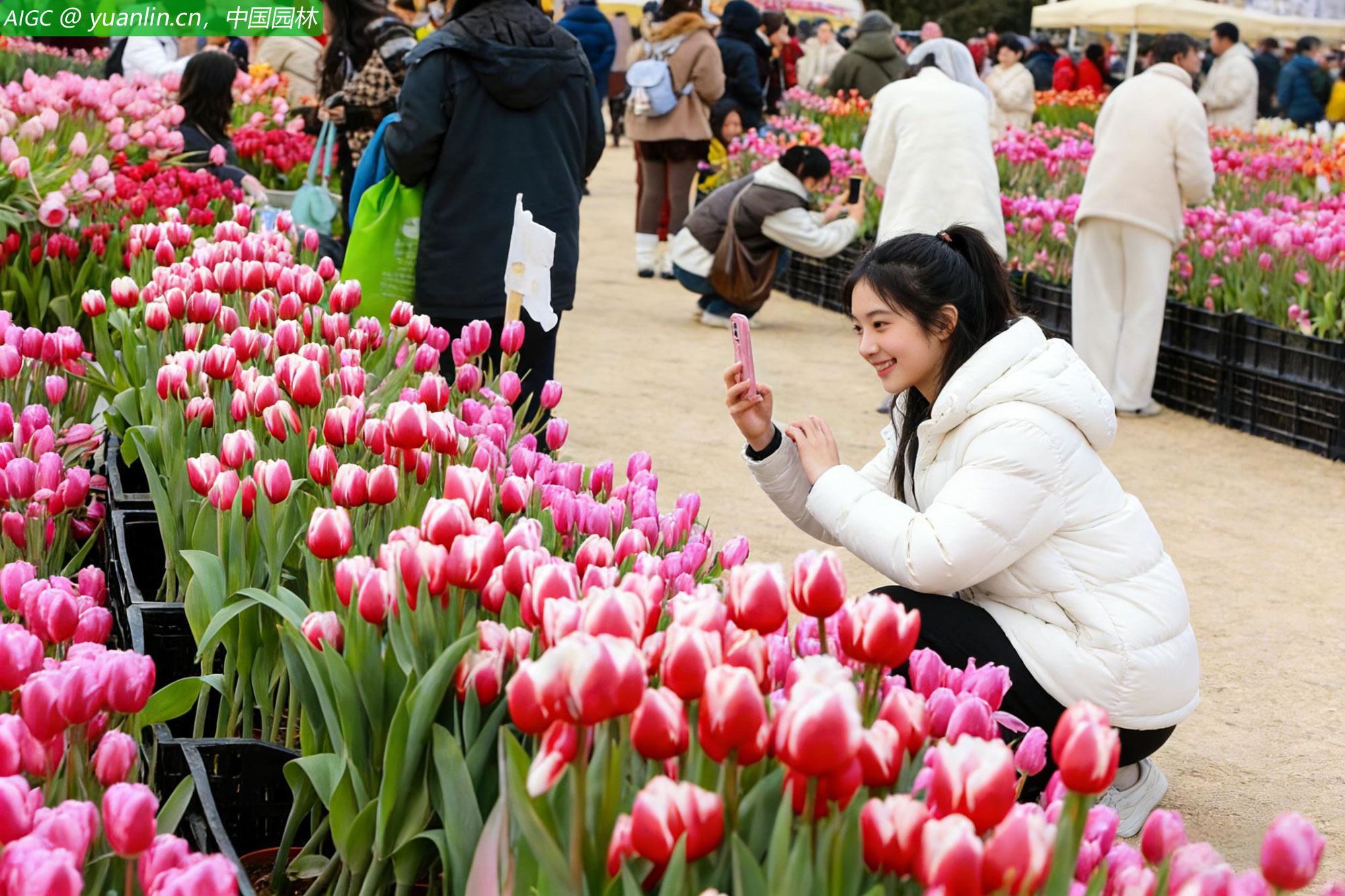 上海“光明花生活复兴·思南年宵花市”在复兴公园举行