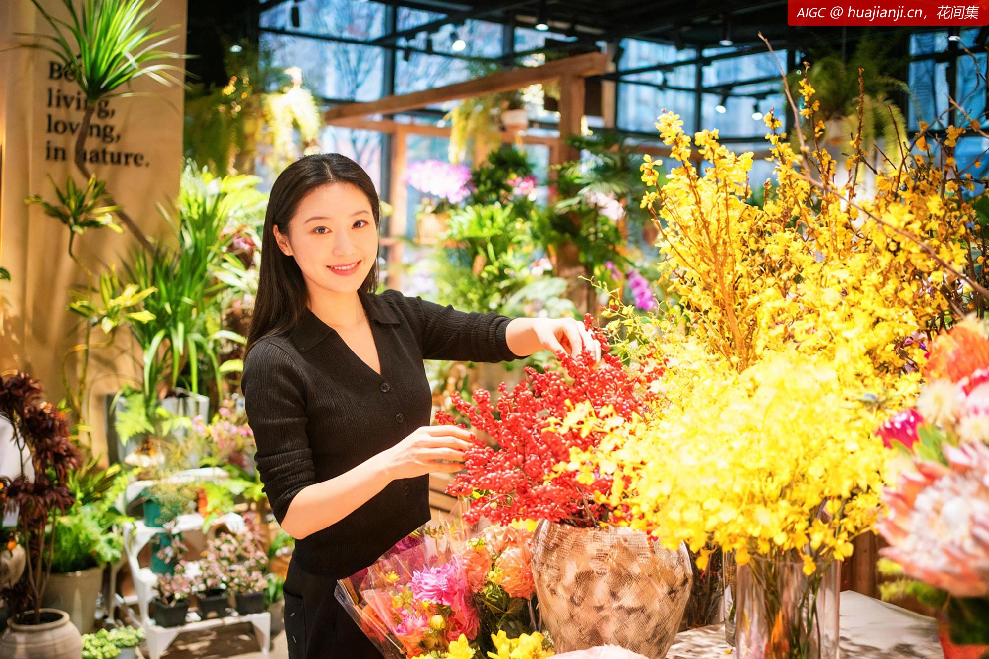 虹口区月亮湾花市，色彩鲜艳、寓意吉祥的年宵花争奇斗艳