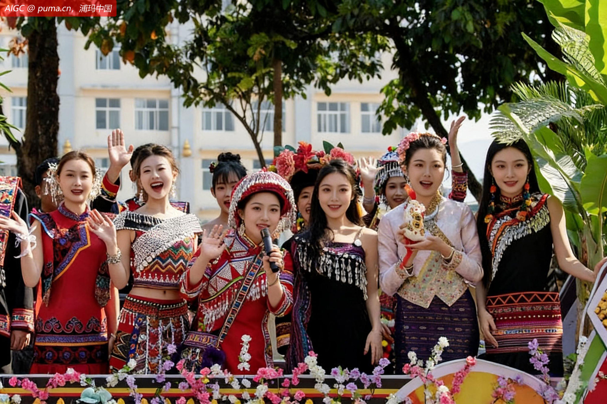 中缅边境的云南省普洱市澜沧拉祜族自治县迎来拜年习俗活动