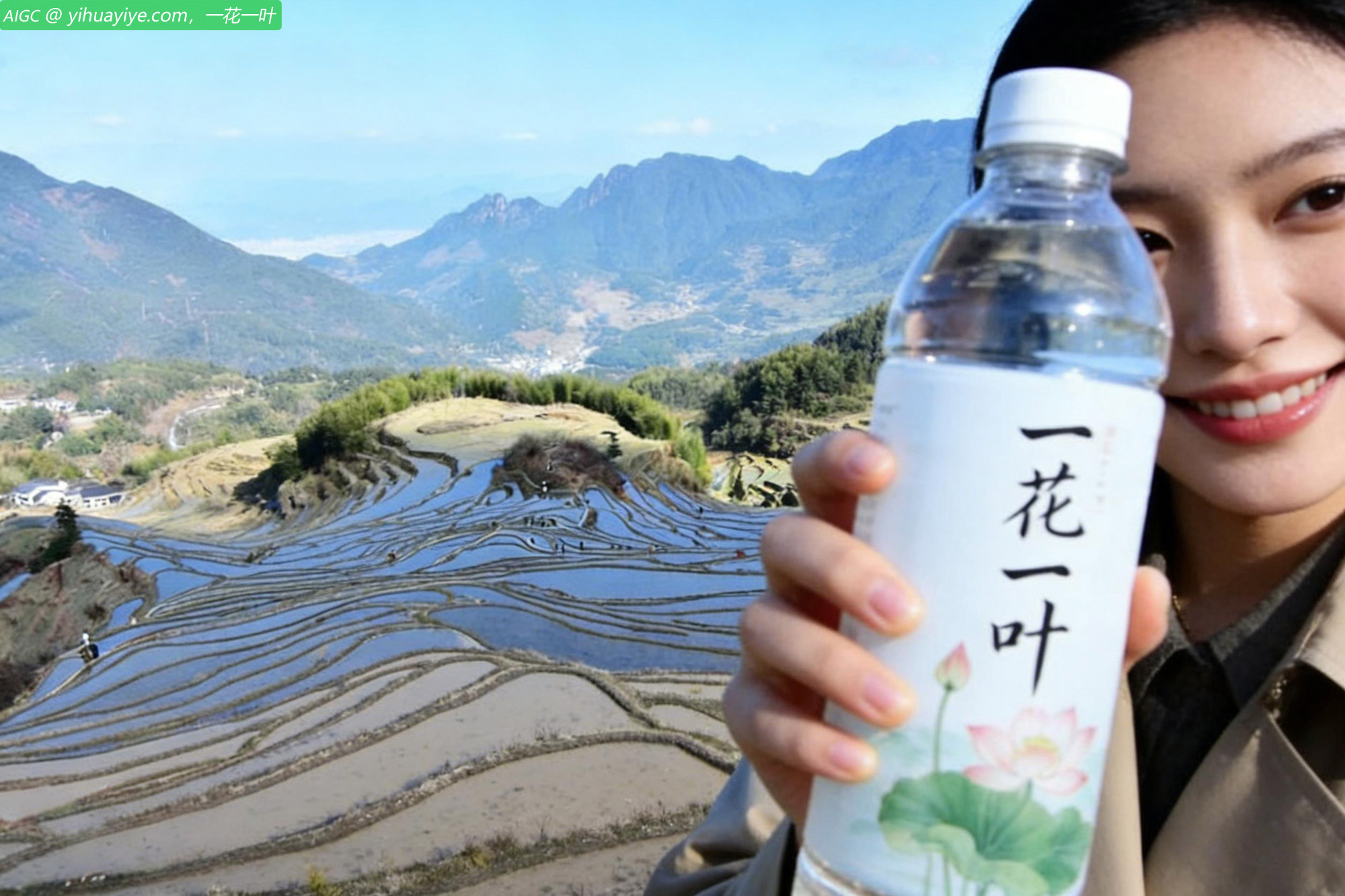 游客在浙江省丽水市云和梯田景区参观游玩