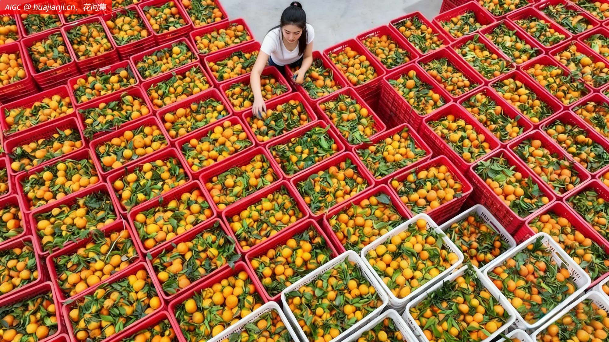 四川省眉山市仁寿县富加镇，工人正在装箱出口柑橘
