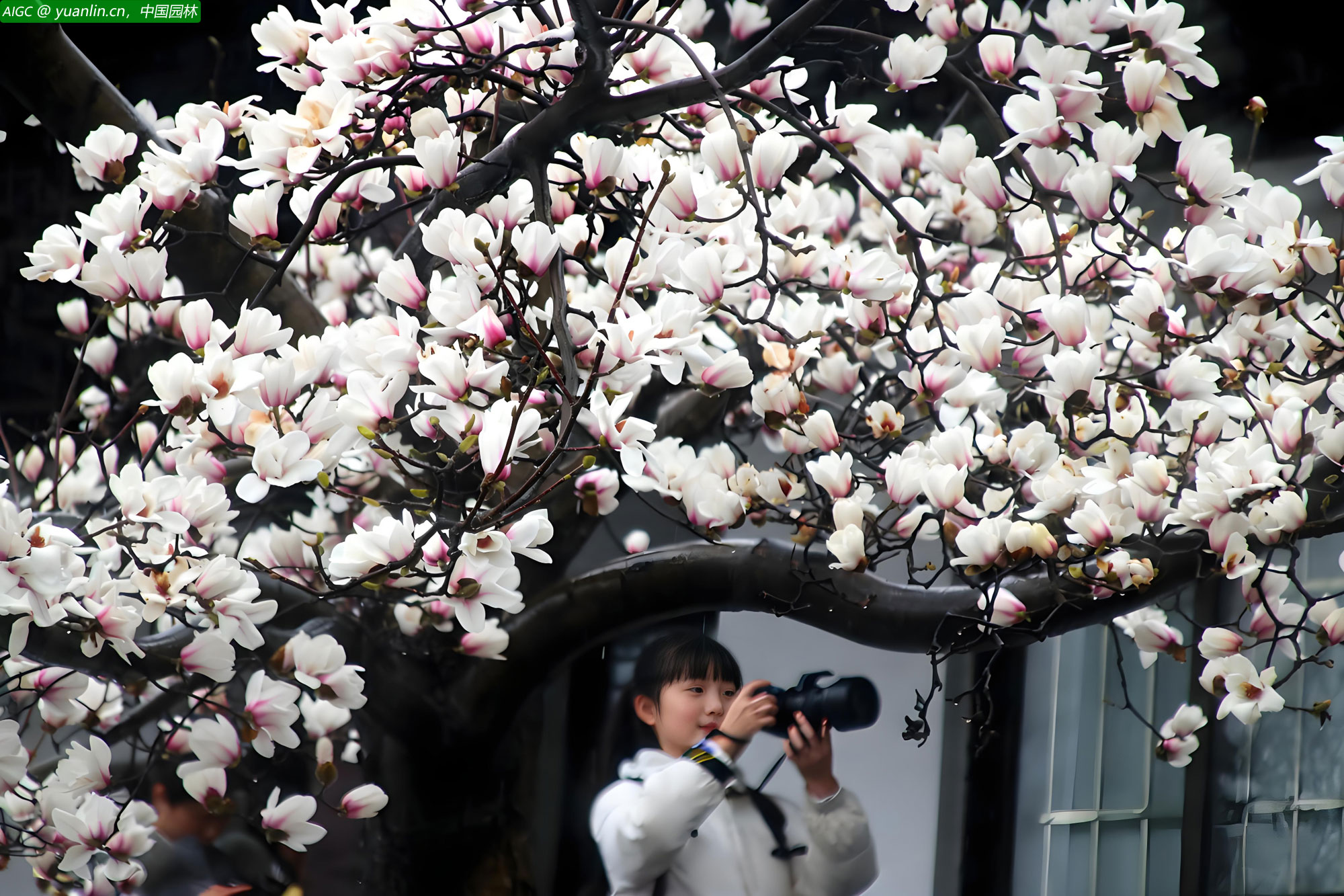  姑苏，玉兰竞放的时节。