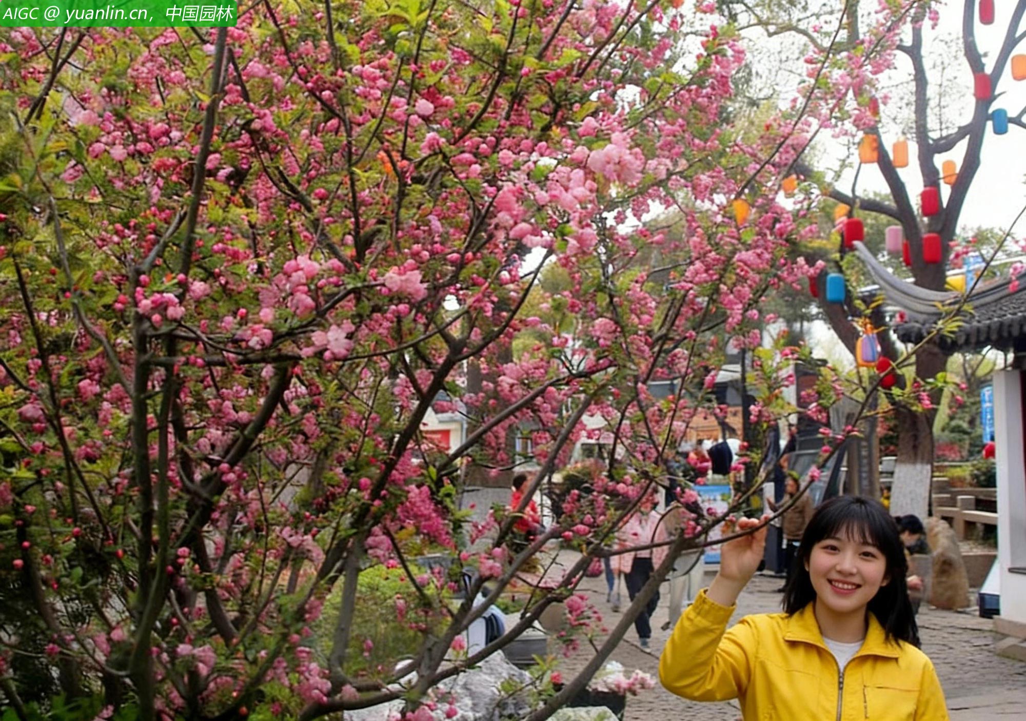 江苏苏州平江路古街一派春意盎然