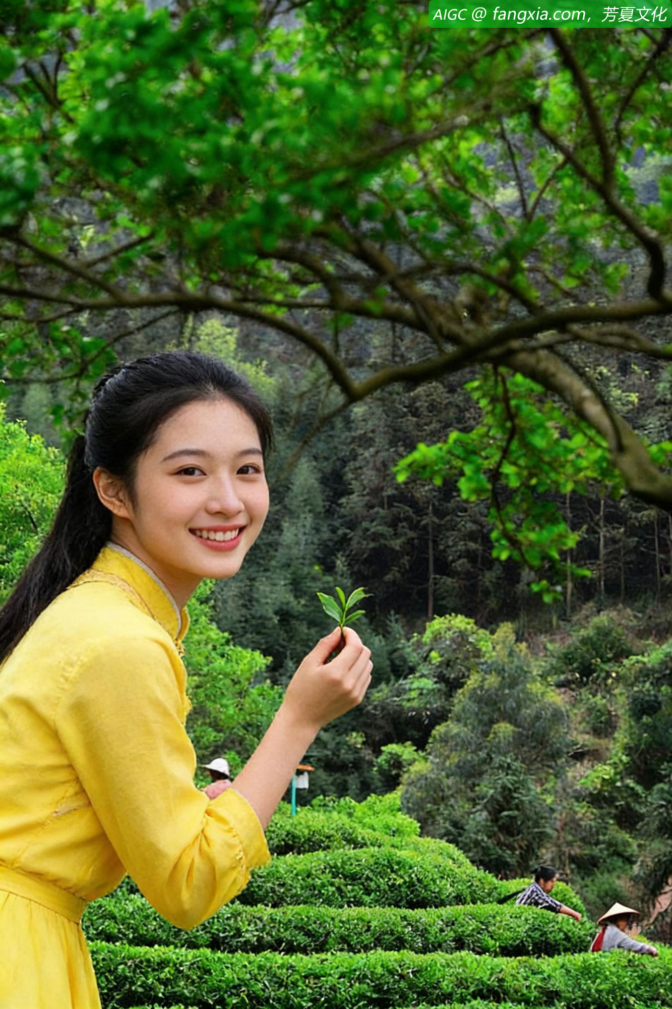 广西贺州，鹅塘镇茶农争分夺秒抢摘“明前茶”