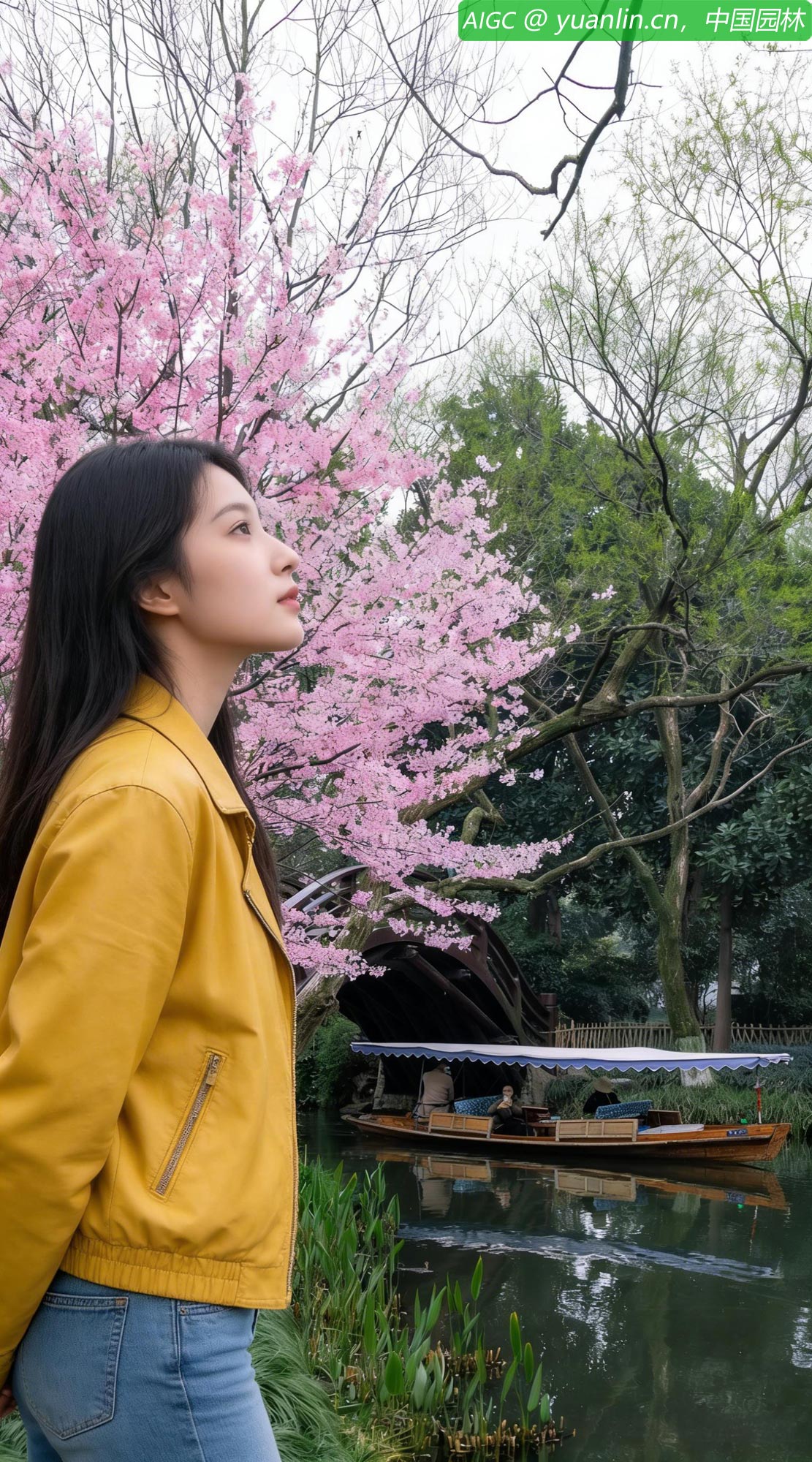 人间四月天，西湖畔的茅家埠美不胜收。